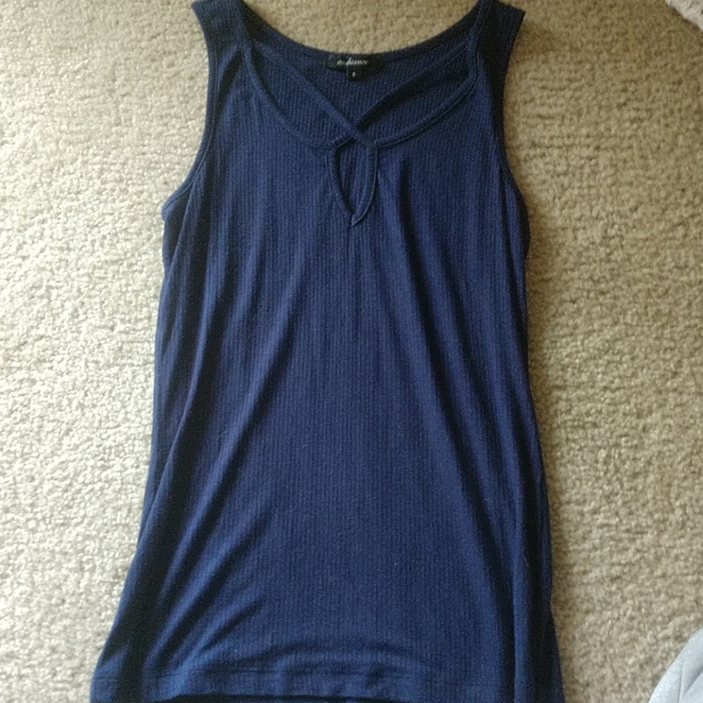 Formal blue tank top